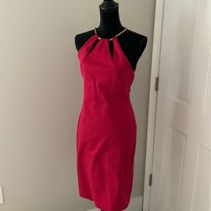 Red bebe formal dress.  Size Medium